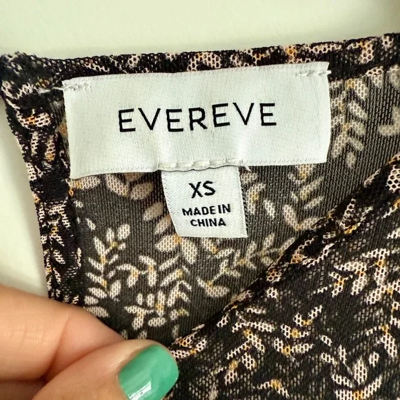 🖤 NEVER WORN! Evereve Black and White Floral Bella Blouse - Picture 3 of 5